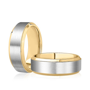 A.JAFFE GR3491 14 Karat wedding ring, front view