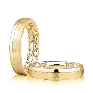 A.JAFFE GR3615Q 14 Karat wedding ring, front view
