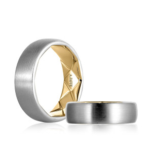 A.JAFFE GR3959Q 14 Karat wedding ring, front view