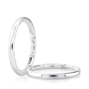 A.JAFFE MRCRD4240AQ 14 Karat wedding ring, front view