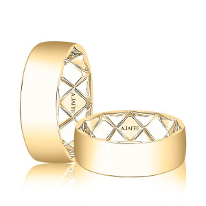 A.JAFFE WL0003Q 14 Karat wedding ring, front view