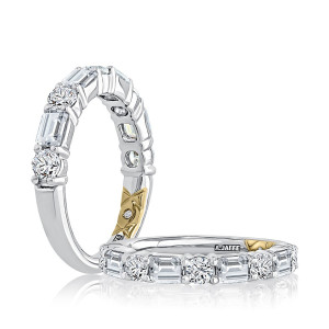A.JAFFE WRC1497LH 14 Karat diamond wedding ring, front view