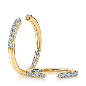 A.JAFFE WRC1645L 14 Karat diamond wedding ring, front view