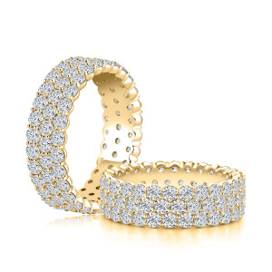 A.JAFFE WRC3380E 14 Karat diamond wedding ring, front view