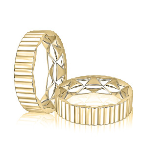 A.JAFFE WRC3703Q Platinum wedding ring, front view