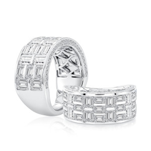 A.JAFFE WRC4309L 18 Karat diamond wedding ring, front view