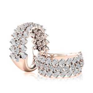 A.JAFFE WRC4312L 14 Karat diamond wedding ring, front view