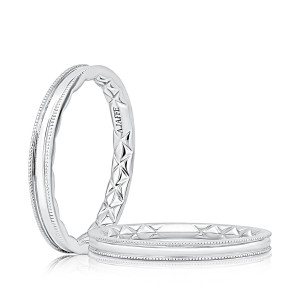 A.JAFFE WRC4443Q 14 Karat wedding ring, front view