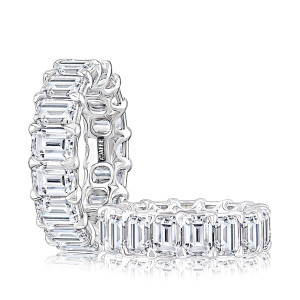 A.JAFFE WRECH1179E 14 Karat diamond wedding ring, front view