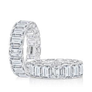 A.JAFFE WRECH1467E 14 Karat diamond wedding ring, front view