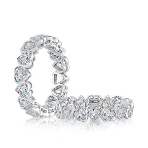 A.JAFFE WRHSE1507E 14 Karat diamond wedding ring, front view