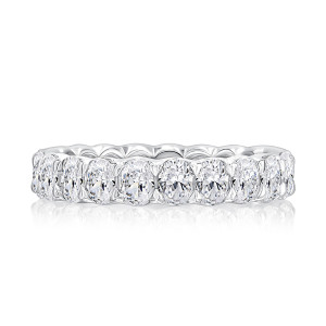 A.JAFFE WROVC1182BE 14 Karat diamond wedding ring, front view