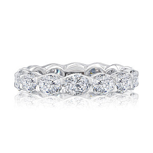 A.JAFFE WROVE1211E 14 Karat diamond wedding ring, front view
