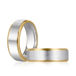 A.JAFFE XGR3507 14 Karat wedding ring, front view