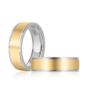 A.JAFFE XGR3508 14 Karat wedding ring, front view