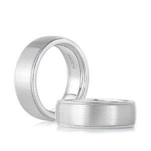A.JAFFE XGR3891 14 Karat wedding ring, front view