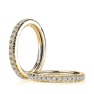 A.JAFFE XWRC3792E 14 Karat diamond wedding ring, front view