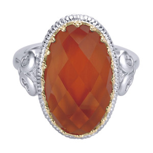 Gabriel Fashion Silver / 18 Karat Two-Tone Roman Ladies' Ring LR6109MYJXR