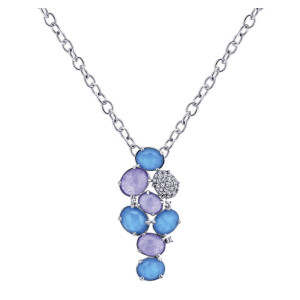 Gabriel Fashion Silver Byblos Necklace NK4805SVJMC