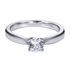 Gabriel Platinum Contemporary Engagement Ring ER6590PTJJJ