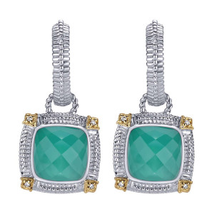 Gabriel Fashion Silver / 18 Karat Two-Tone Roman Drop Earrings EG10815MY5XG