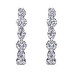 Gabriel Fashion 14 Karat Hoops Hoop Earrings EG11388W45JJ
