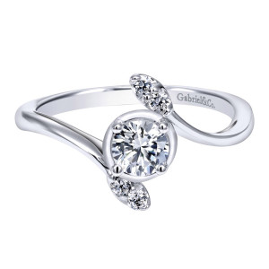 Gabriel 14 Karat Contemporary Engagement Ring ER912006R0W44JJ