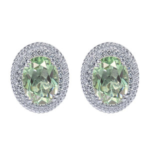 Gabriel Fashion 14 Karat Hampton Color Stud Earrings EG10928W45GA