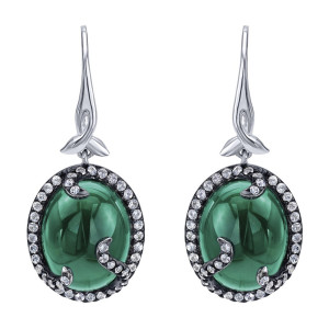 Gabriel Fashion Silver Cirque Drop Earrings EG12248SVJMC