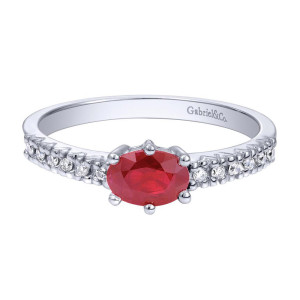 Gabriel Fashion 14 Karat Lusso Color Ladies' Ring LR4421W45RB