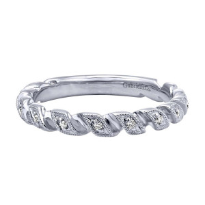 Gabriel Fashion 14 Karat Stackable Stackable Ladies' Ring LR4629W44JJ