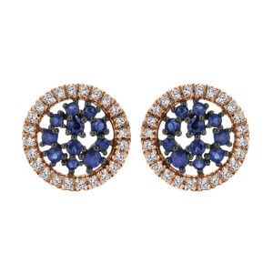 Gabriel Fashion 14 Karat Two-Tone Lusso Color Stud Earrings EG12620T45SA