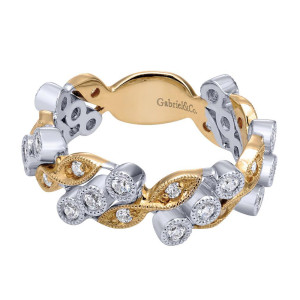 Gabriel Fashion 14 Karat Two-Tone Nature Ladies' Ring LR5115M45JJ
