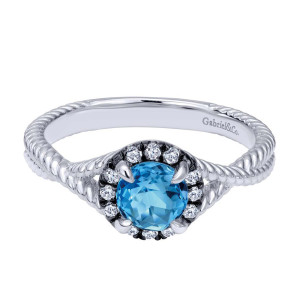 Gabriel Fashion Silver Braided Ladies' Ring LR50183SVJMC