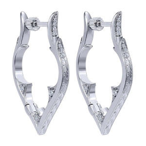 Gabriel Fashion Silver Hoops Hoop Earrings EG12045SVJWS
