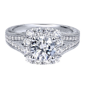Gabriel 14 Karat Victorian Engagement Ring ER11724R4W44JJ