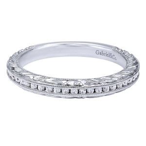 Gabriel 14 Karat Victorian Wedding Band WB10270W44JJ