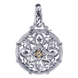 Gabriel Fashion Silver / 18 Karat Two-Tone Roman Pendant PT9435MY5JJ