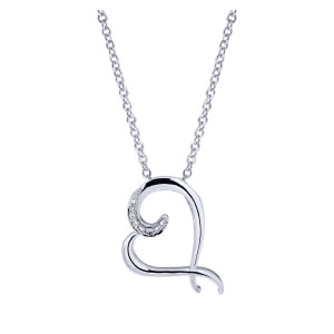 Gabriel Fashion Silver Eternal Love Heart Necklace NK2780SV5JJ