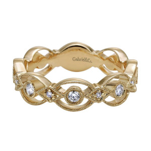 Gabriel Fashion 14 Karat Stackable Stackable Ladies' Ring LR5397Y44JJ