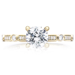 Tacori 202-2RD6Y 18 Karat Sculpted Crescent Engagement Ring
