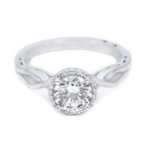 Simply Tacori Platinum Diamond Solitaire Engagement Ring 52RD65