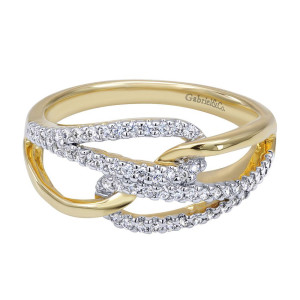 Gabriel Fashion 14 Karat Contemporary Ladies' Ring LR5428Y45JJ