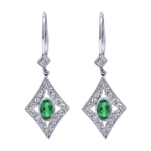 Gabriel Fashion 14 Karat Victorian Drop Earrings EG9485W45EB