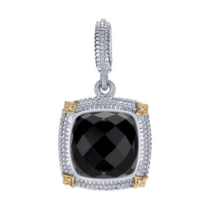 Gabriel Fashion Silver / 18 Karat Two-Tone Roman Pendant PT9365MY5XO