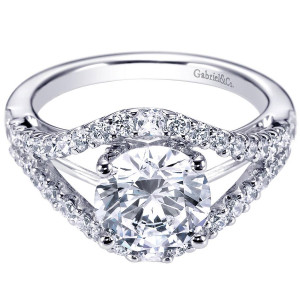 Gabriel 14 Karat Contemporary Engagement Ring ER6271W44JJ
