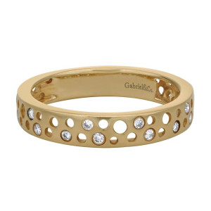 Gabriel Fashion 14 Karat Stackable Stackable Ladies' Ring LR5657Y45JJ