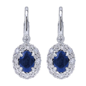 Gabriel Fashion 14 Karat Lusso Color Leverback Earrings EG12285W45SB