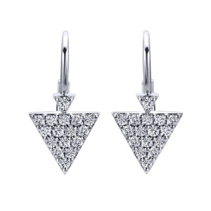 Gabriel Fashion 14 Karat Downtown Leverback Earrings EG12456W45JJ