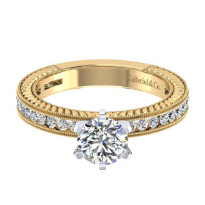 Gabriel 14 Karat Victorian Engagement Ring ER4312M44JJ